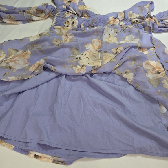 Privy Lavender and Cream Mini  Dress Size M NWT - Picture 9 of 16